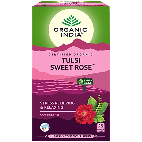 Organic India Tulsi Sweet Rose 25Bags 40Gz