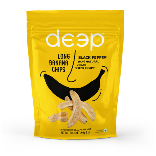 DEEP BLACK PEPPER LONG BANANA CHIPS