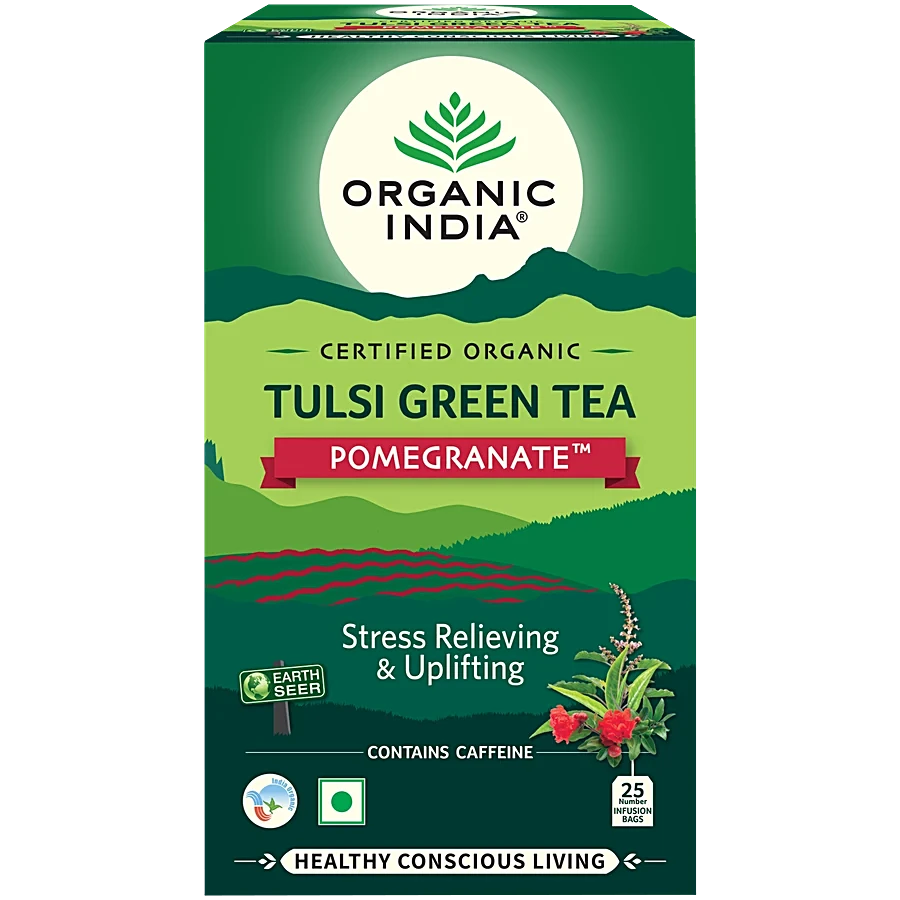 Organic India Tulsi Green Pomegranate Tea 25Bags 50G