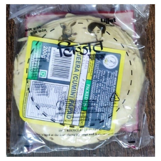 Lijjat Cumin Papad 5′ / 7′ 200G