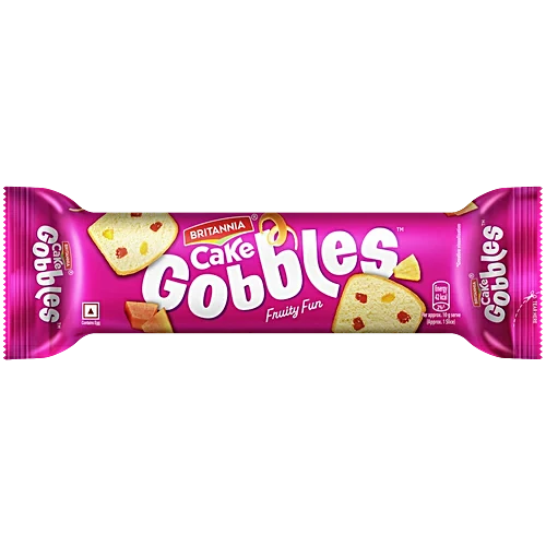 Britannia Gobbles Fruity Fun Cake 90G