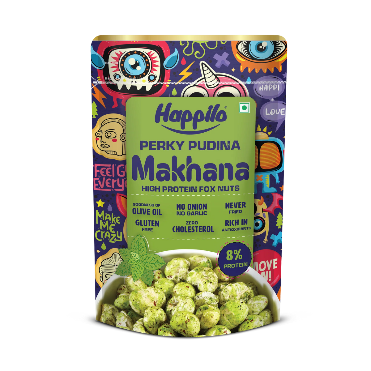 Happilo Makhana Perky Pudina 55G