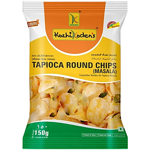 Kozhikodens Tapioca Round Chips Masala 150Gm