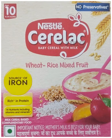 Cerelac Wheat/Rice Mixed Fruit 10+ 300G
