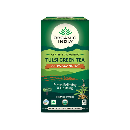 Organic India Tulsi Green Tea Ashwagandha 25Bags