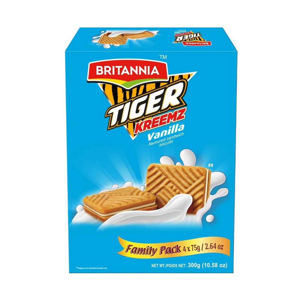 Britannia Tiger Kreemz Vanilla 4x 75G – 300G