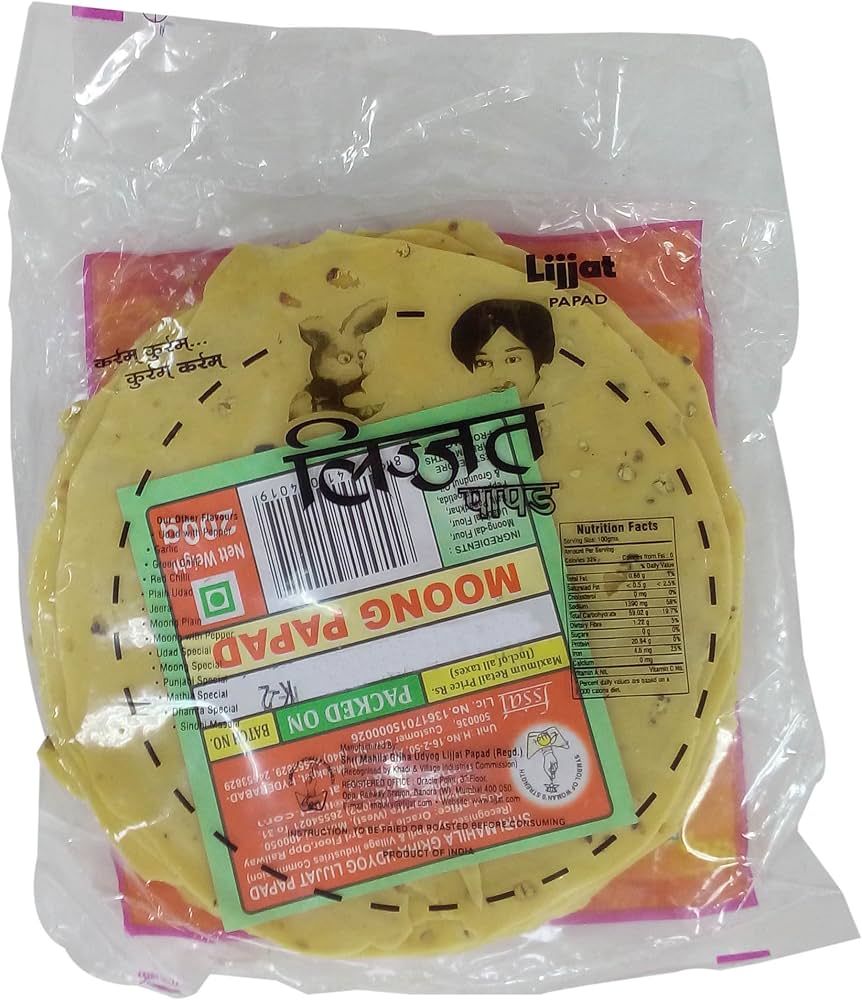 Lijjat Moong Papad 5′ / 7′ 200G