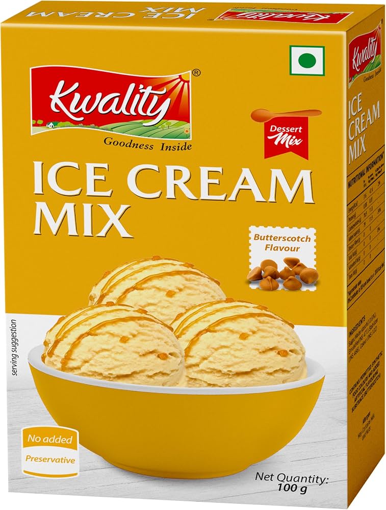 Kwality Butterscotch Flavour Ice Cream Mix 100G