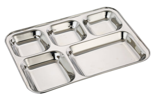 Ss Plate 5 Compartment Ea