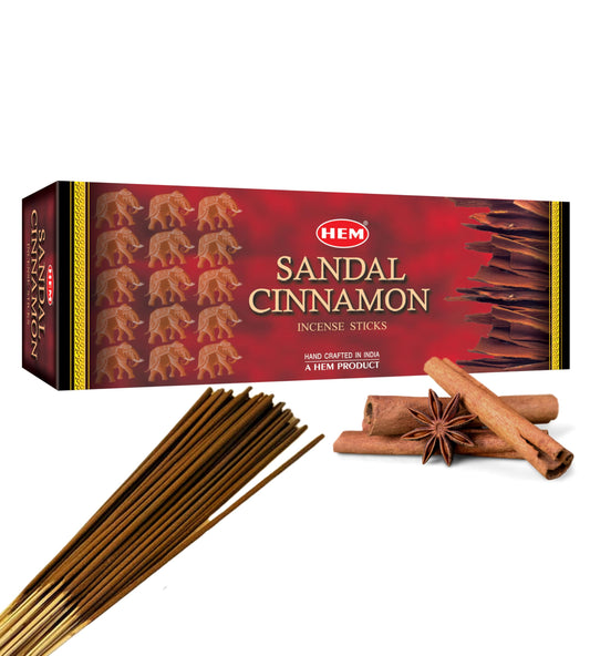 Hem Sandal Cinnamon Incense 6Pack