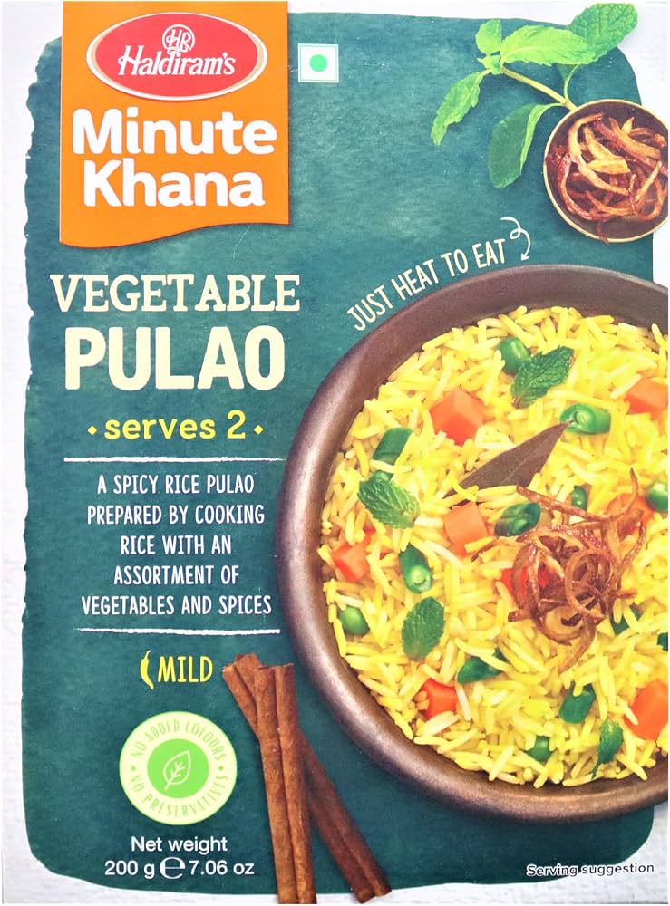 Haldirams Vegetable Pulao Vegan Rte 200G