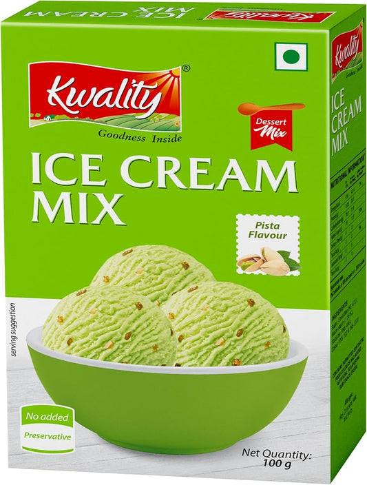 Kwality Pista Flavour Ice Cream Mix 100G
