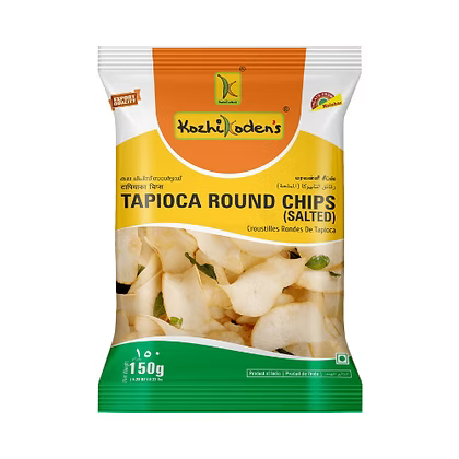 Kozhikodens Tapioca Round Chips Salted 150Gm