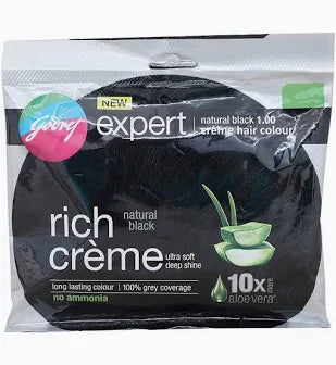 Godrej Expert Rich Creme Natural Black 1.00 Hair Colour 20Gm+20Ml