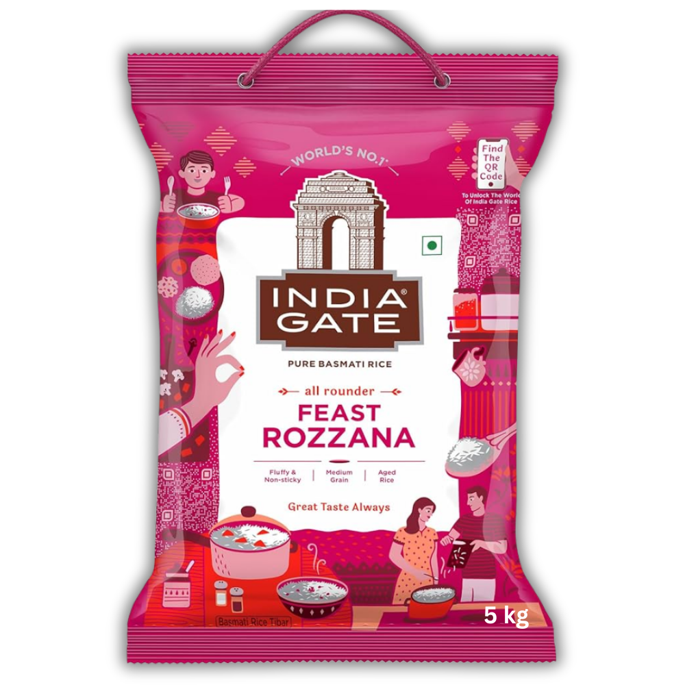 India Gate Feast Rozana Basmati Rice 5Kg