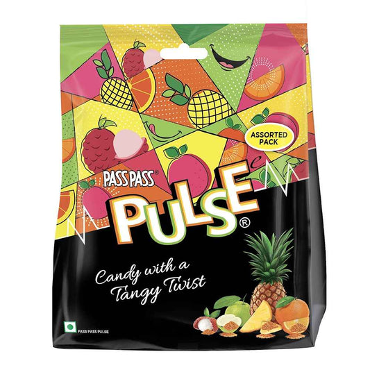 Pass Pass Pulse Tangy Twist Candy Pouch 202.5G
