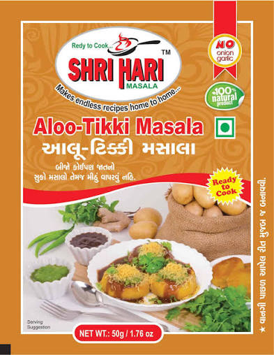 Shri Hari Aloo Tikki Masala No Onion No Garlic 100G