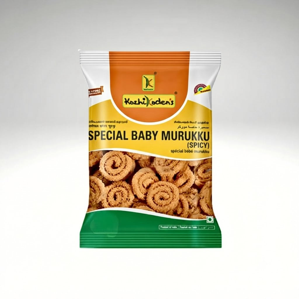 Kozhikodens Spicy Baby Muruku Spicy 400G