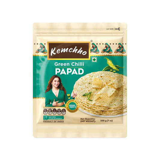 Kemchho Green Chilli Papad 200Gm