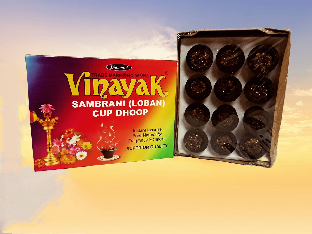 Vinayak Sambrani Loban Cup Dhoop 12Pcs