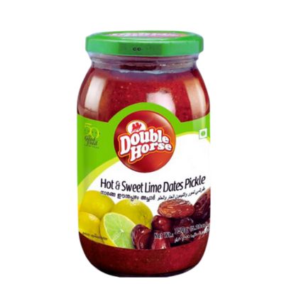 Double Horse Hot & Sweet Lime Date Pickle 400Gm