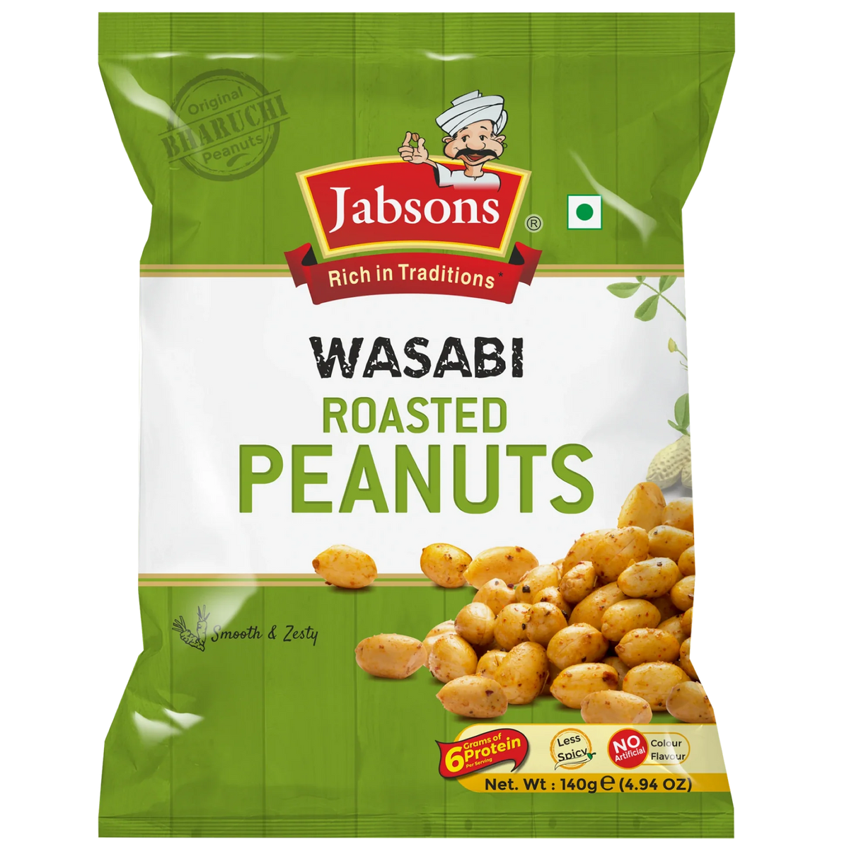 Jabsons Wasabi Roasted Peanuts 140Gm