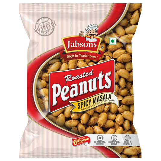 Jabsons Roasted Peanuts Spicy Masala 140Gm