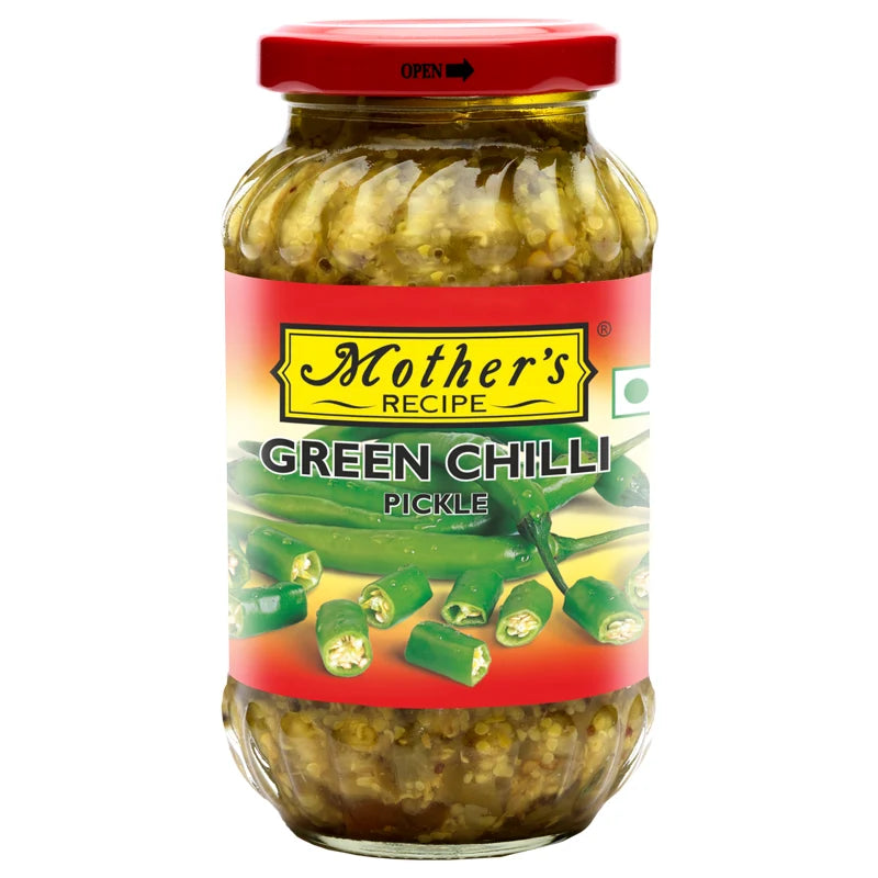 Mothers Green Chilli Pickle 500G