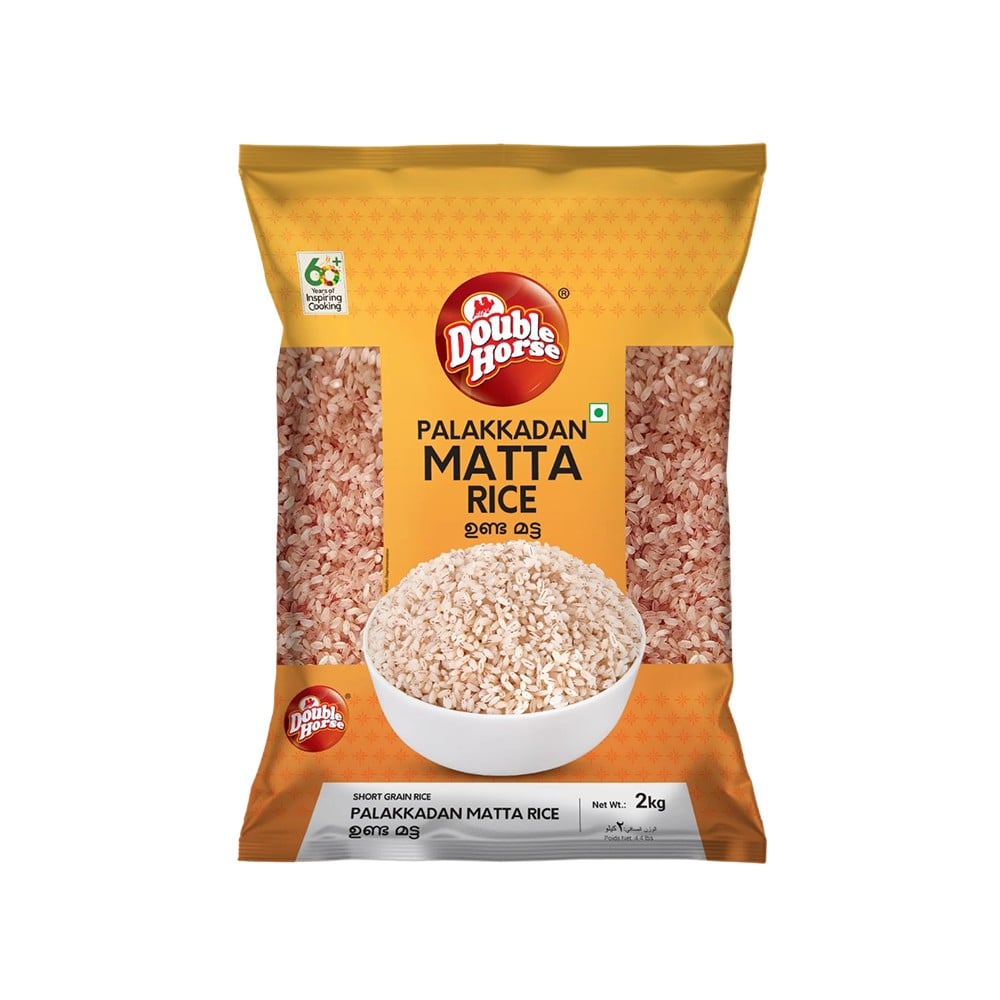 Double Horse Palakkadan Matta Rice Short Grain 2Kg
