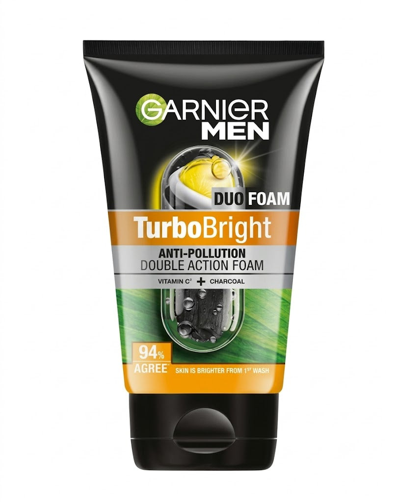 Garnier Men Turbo Bright Anti Pollution Face Wash 100G