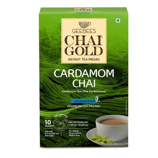 Geebees Cardamom Chai Unsweetened 140G