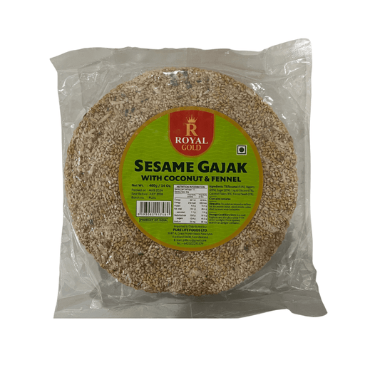 Royal Gold Sesame Gajak With Coconut & Fennel 400G