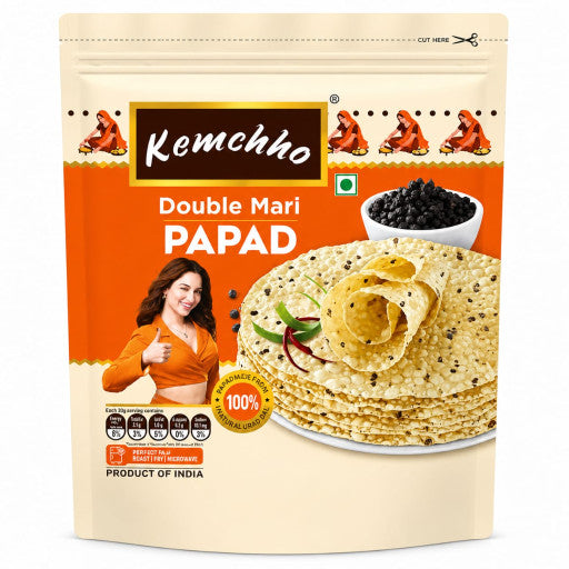 Kemchho Double Mari Papad 200Gm