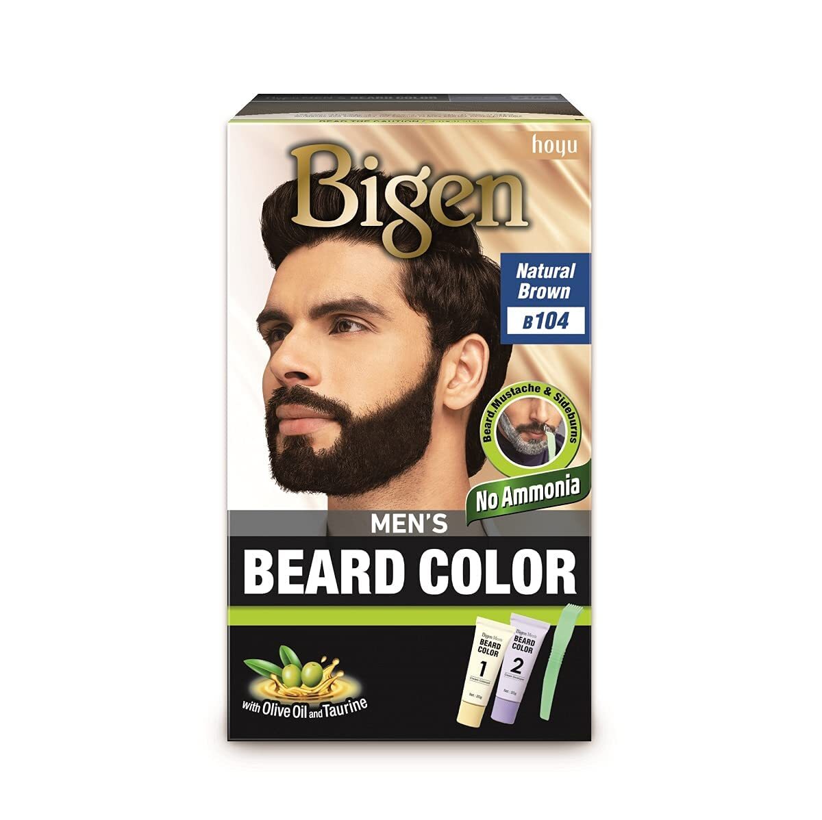 Bigen Men Beard Color Natural Brown B104 40G