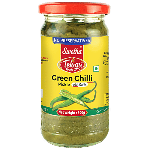 Telugu Green Chilli Pickle 300Gm